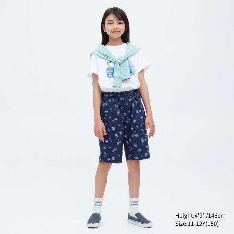 Uniqlo Stretch Printed Easy Sortky Detske Námornícka Modrá | TYIJHR-216