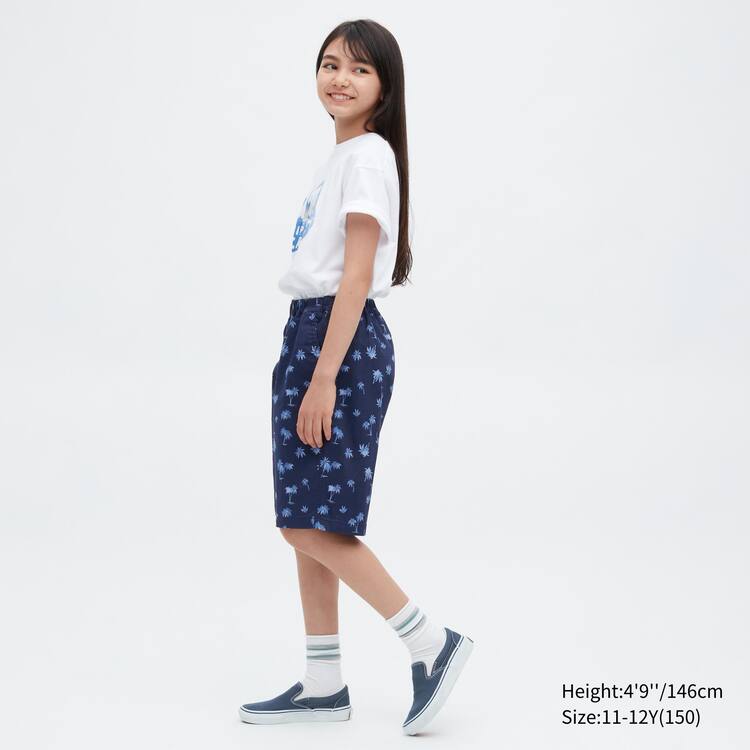 Uniqlo Stretch Printed Easy Sortky Detske Námornícka Modrá | TYIJHR-216