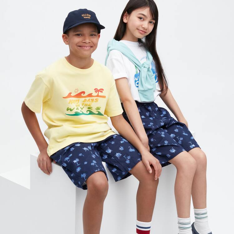 Uniqlo Stretch Printed Easy Sortky Detske Námornícka Modrá | TYIJHR-216