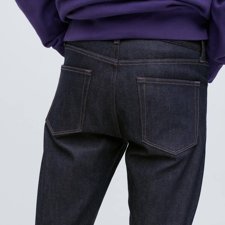 Uniqlo Stretch Selvedge Slim Fit Džínsy Panske Námornícka Modrá | IJMXNL-587