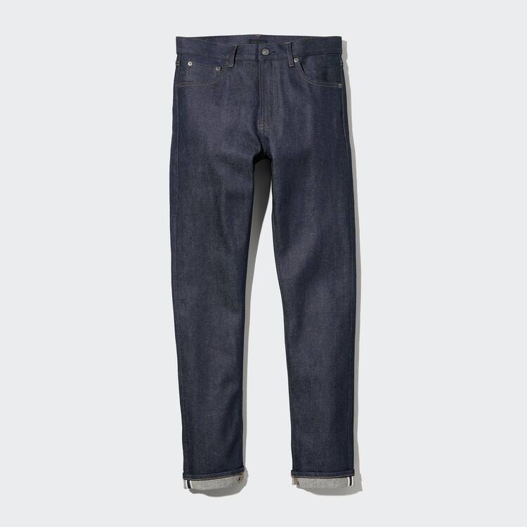 Uniqlo Stretch Selvedge Slim Fit Džínsy Panske Námornícka Modrá | IJMXNL-587