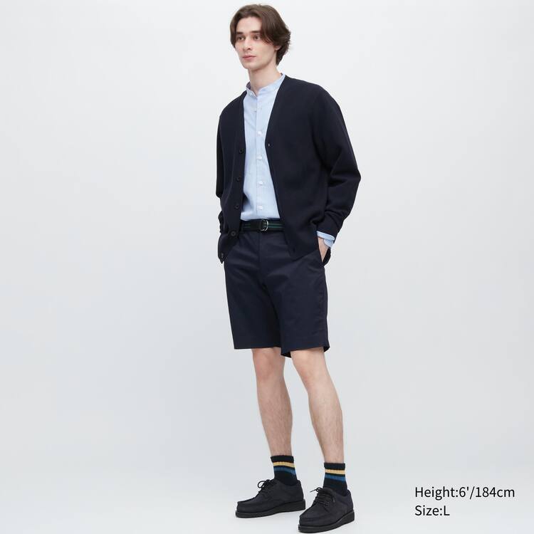 Uniqlo Stretch Slim Fit Sortky Panske Námornícka Modrá | YPJRVE-347