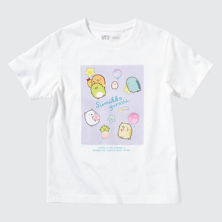 Uniqlo Sumikkogurashi Ut Grafika Tricko Detske Biele | HFQTAM-483
