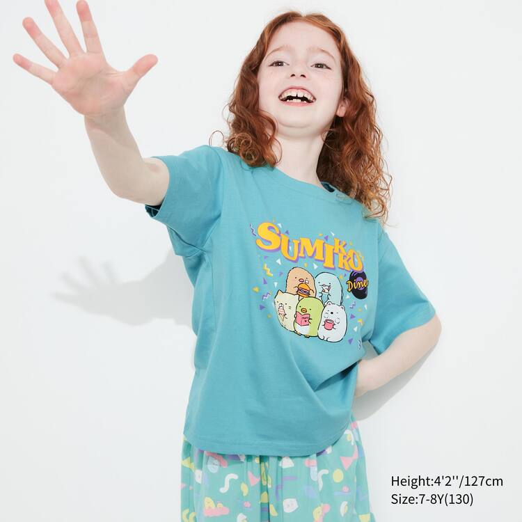 Uniqlo Sumikkogurashi Ut Grafika Tricko Detske Zelene | MYSQZA-478