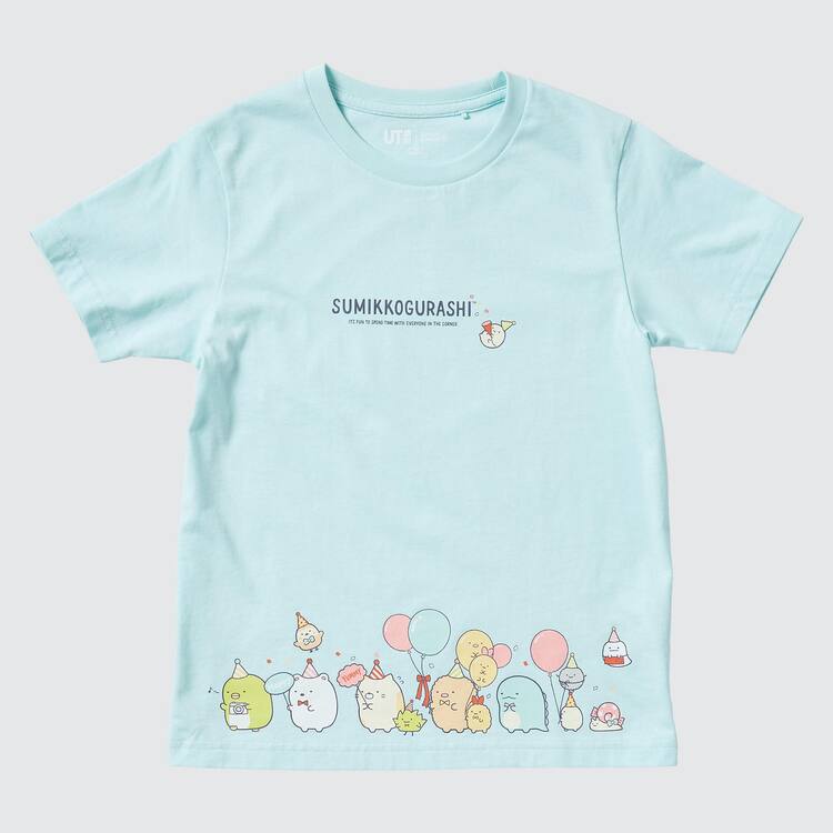 Uniqlo Sumikkogurashi Ut Grafika Tricko Detske Modre | PZCQIS-209