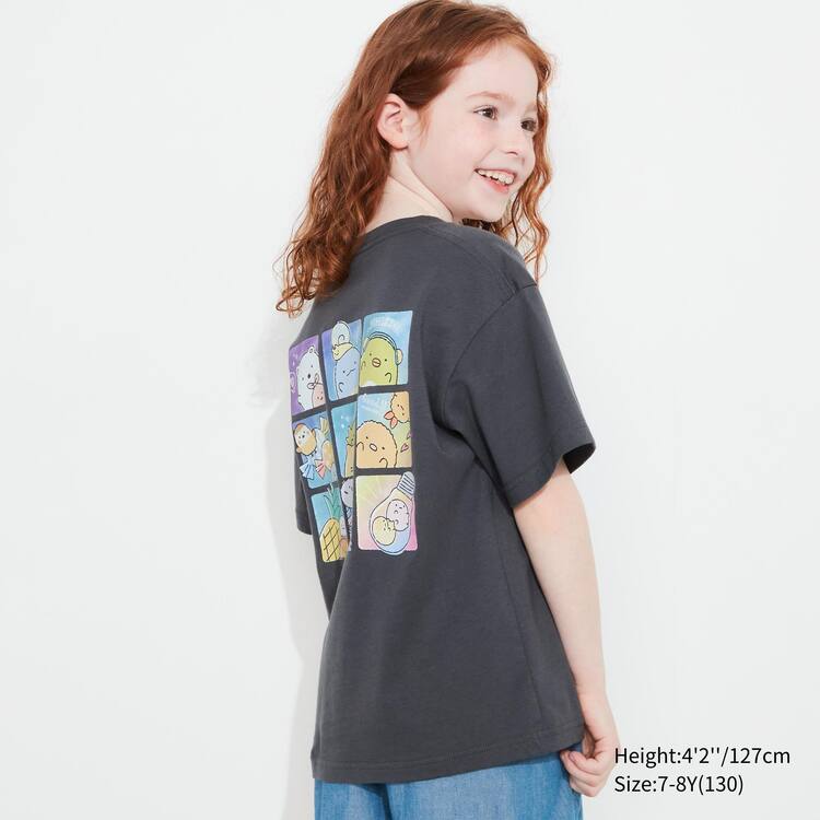 Uniqlo Sumikkogurashi Ut Grafika Tricko Detske Tmavo Siva | RZOUMC-624