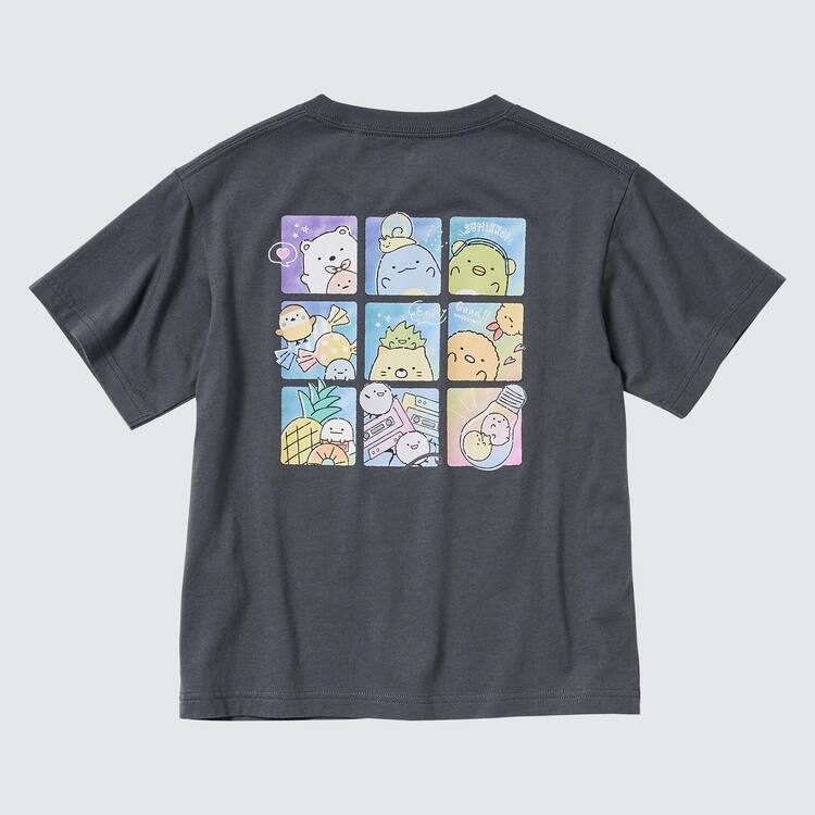 Uniqlo Sumikkogurashi Ut Grafika Tricko Detske Tmavo Siva | RZOUMC-624