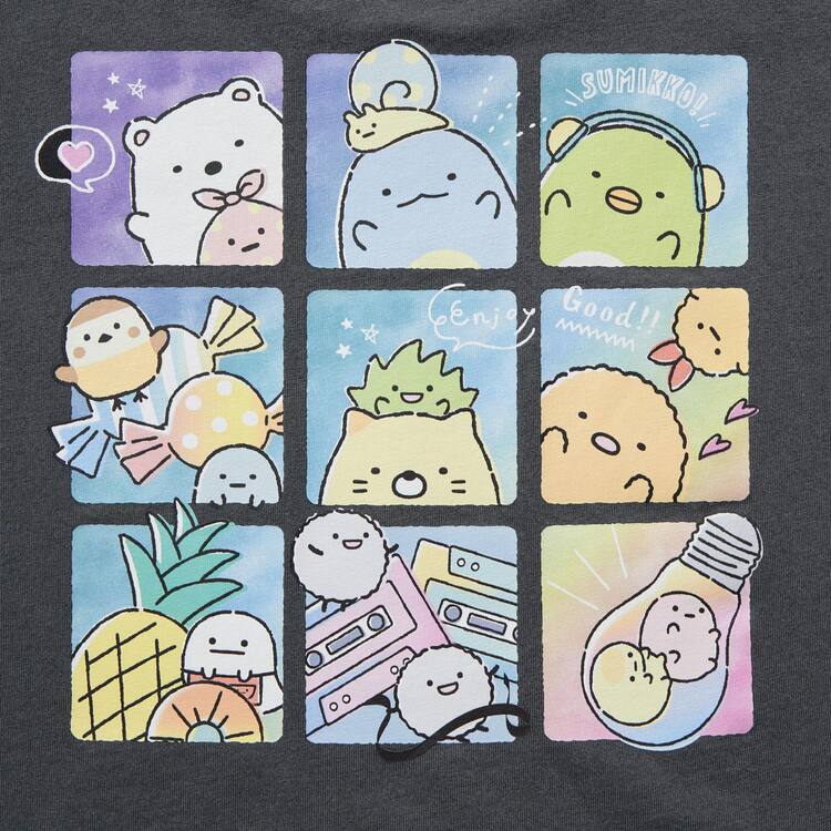 Uniqlo Sumikkogurashi Ut Grafika Tricko Detske Tmavo Siva | RZOUMC-624