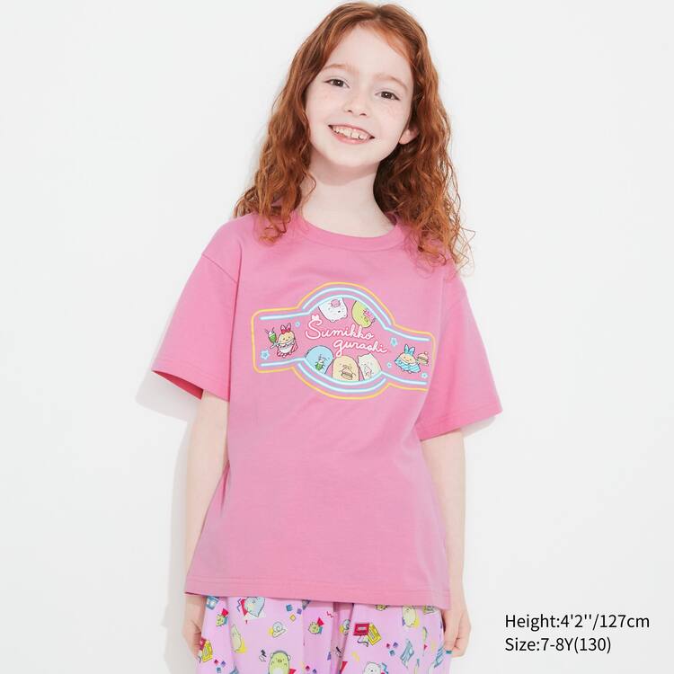 Uniqlo Sumikkogurashi Ut Grafika Tricko Detske Ruzove | YMJBXI-025