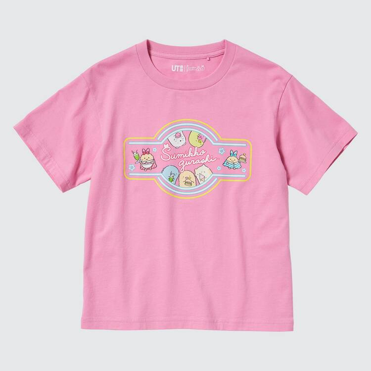Uniqlo Sumikkogurashi Ut Grafika Tricko Detske Ruzove | YMJBXI-025