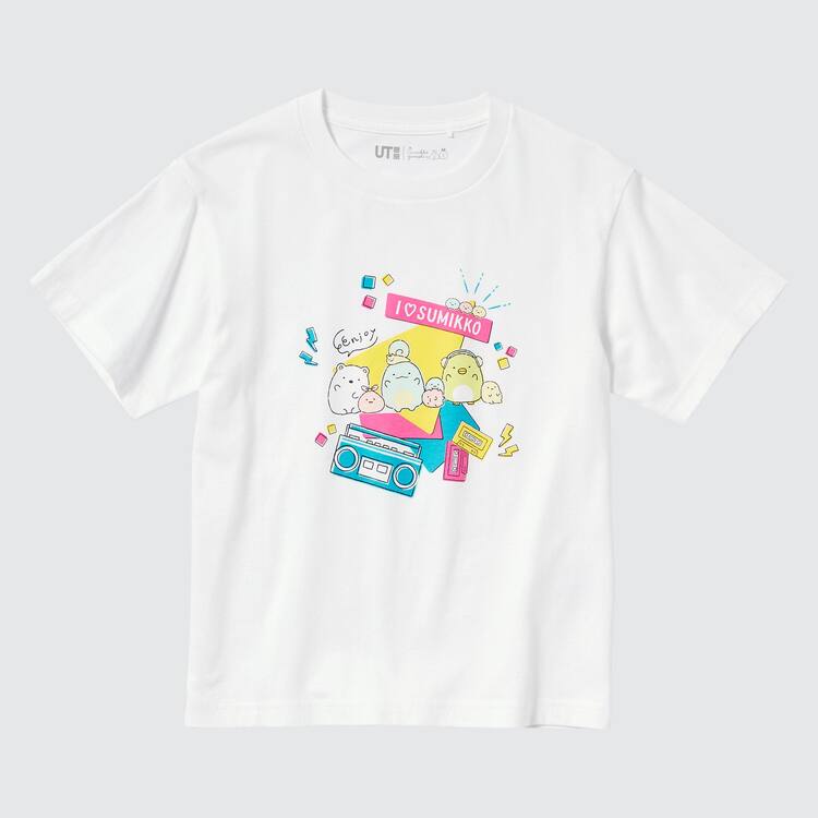 Uniqlo Sumikkogurashi Ut Grafika Tricko Detske Biele | ZSWKRL-793