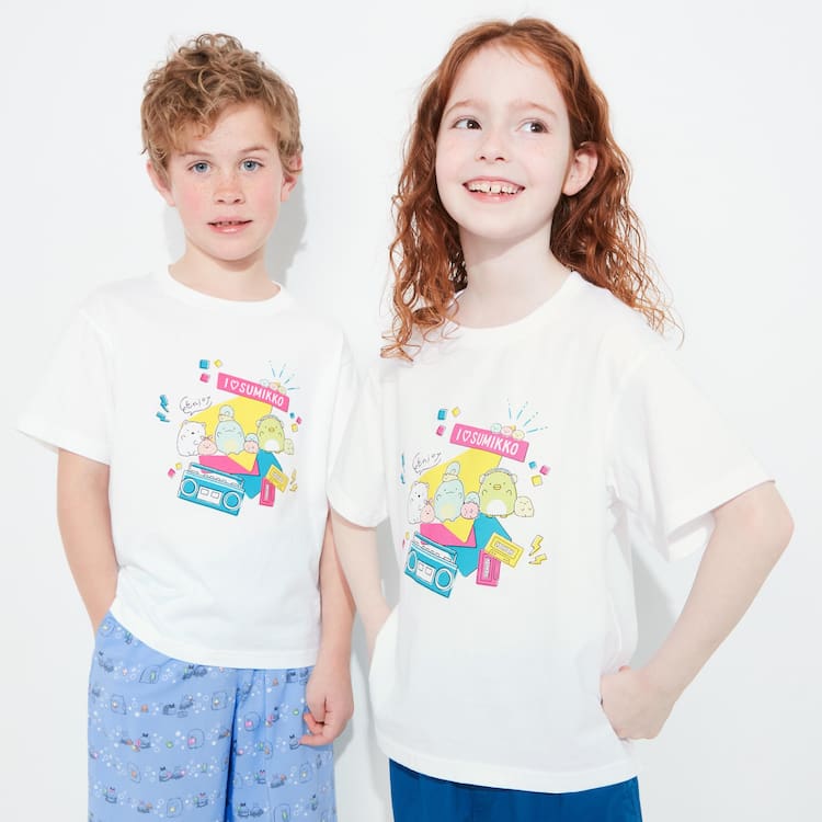 Uniqlo Sumikkogurashi Ut Grafika Tricko Detske Biele | ZSWKRL-793