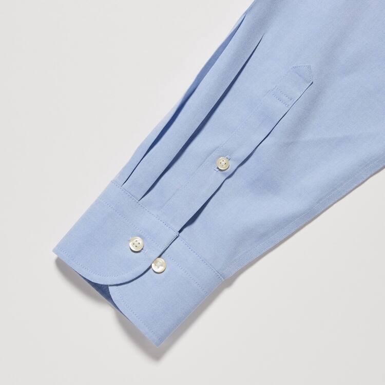 Uniqlo Super Non-iron Slim Fit (2020 Season) Kosele Panske Svetlo Modre | CGLQUJ-657