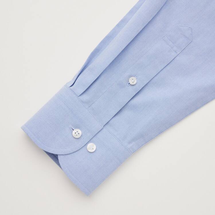 Uniqlo Super Non-iron Slim Fit (Semi-cutaway Collar) Kosele Panske Svetlo Modre | IEKFTB-605