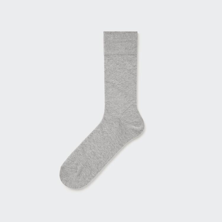 Uniqlo Supima Bavlnene Links Checked Ponozky Panske Siva | XGHFST-741