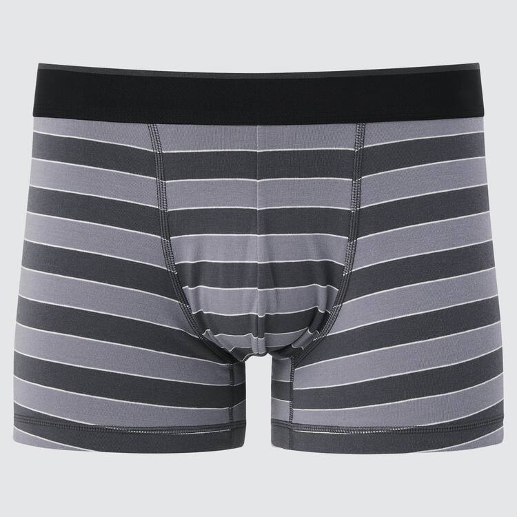 Uniqlo Supima Bavlnene Low Rise Pruhované Boxer Spodne Pradlo Panske Tmavo Siva | RJGUOM-357