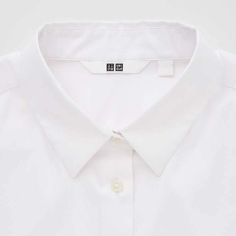 Uniqlo Supima Bavlnene Stretch Broadcloth Long Sleeved Kosele Damske Biele | FUDEXL-610