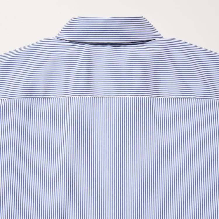 Uniqlo Supima Bavlnene Stretch Broadcloth Pruhované Long Sleeved Kosele Damske Modre | XYRJHO-764