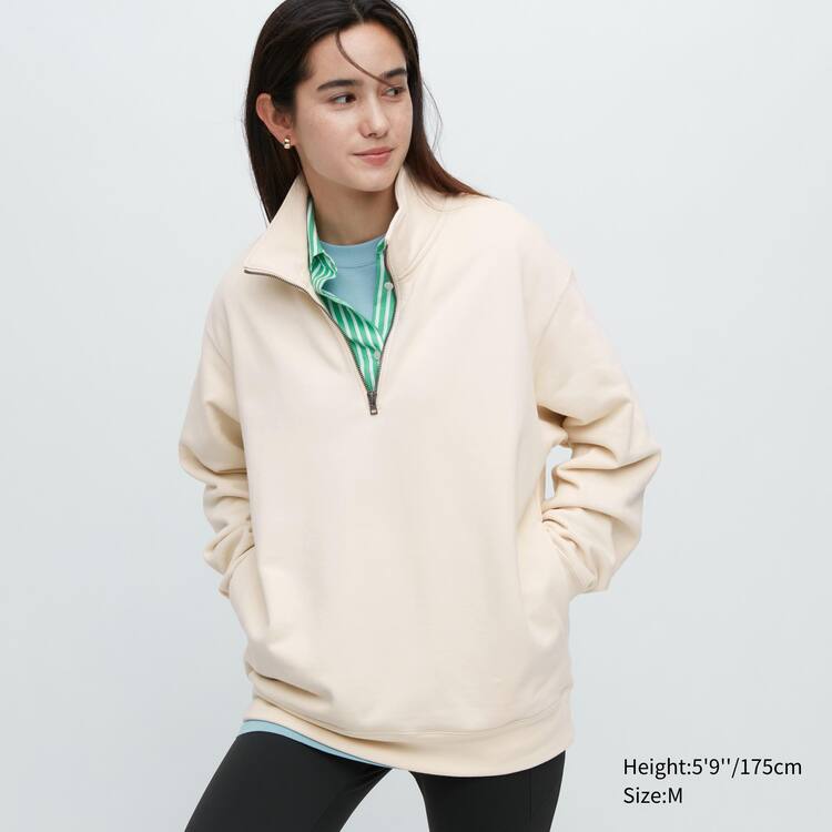 Uniqlo Sweat Half-zipped Pullover Mikiny Panske Béžové | VSMXJU-635