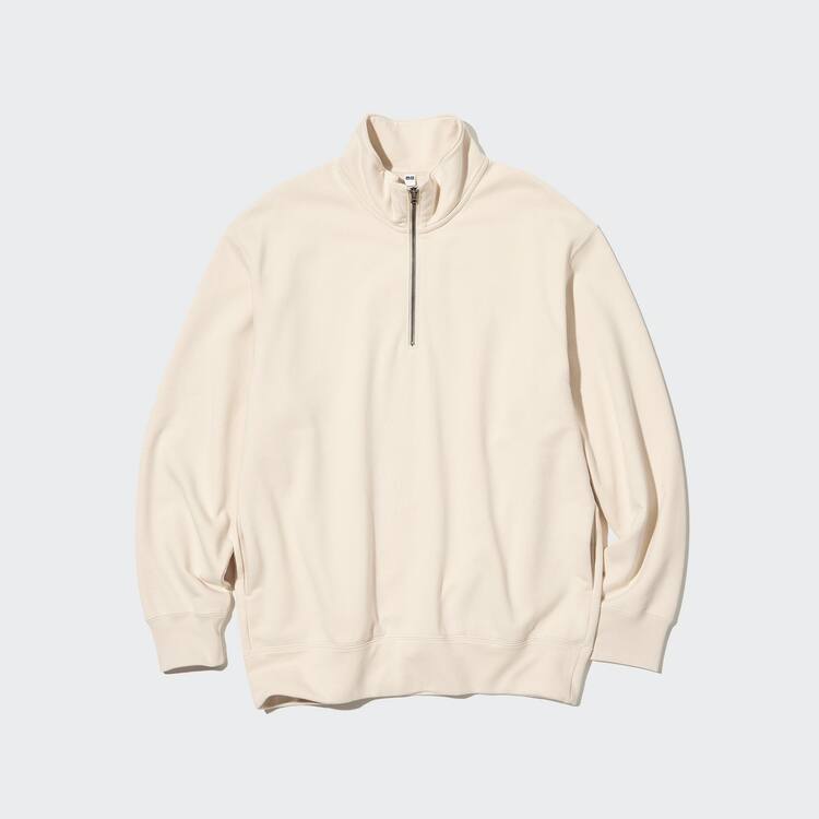 Uniqlo Sweat Half-zipped Pullover Mikiny Panske Béžové | VSMXJU-635