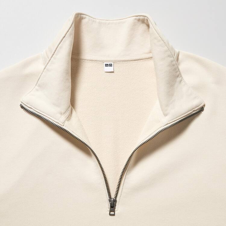 Uniqlo Sweat Half-zipped Pullover Mikiny Panske Béžové | VSMXJU-635