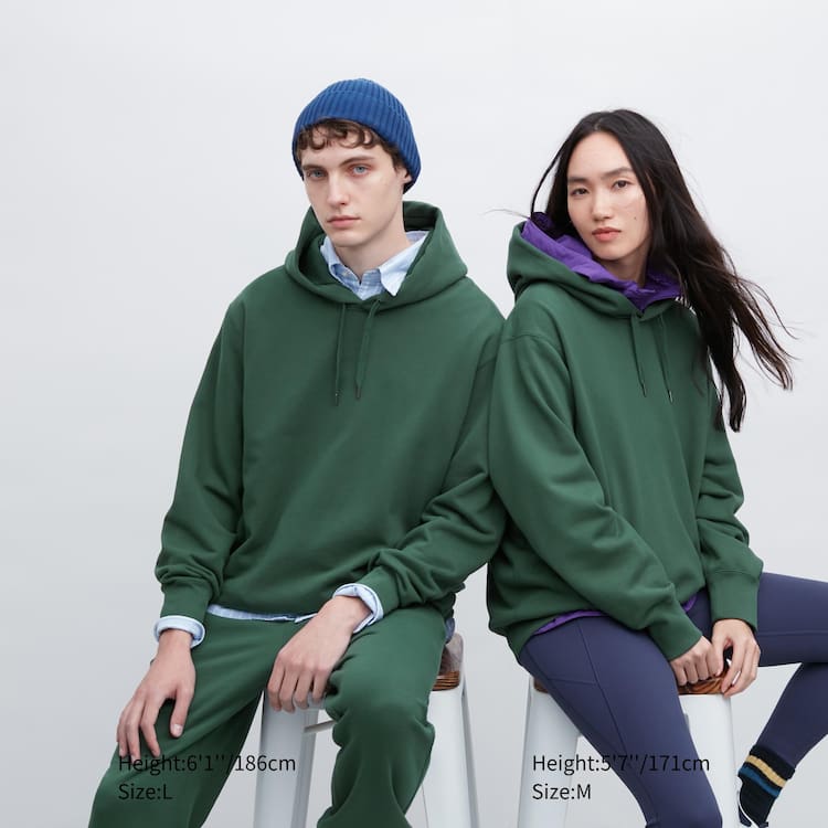 Uniqlo Sweat Pullover Loungewear Panske Tmavo Zelene | WDEAPK-729