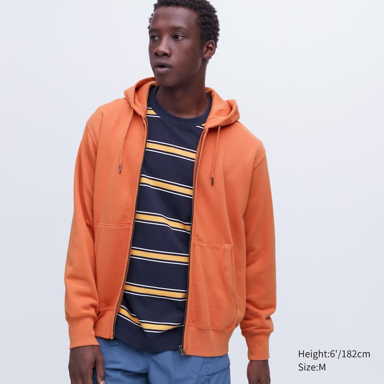 Uniqlo Sweat Zipped Mikiny S Kapucňou Panske Oranžové | OSBCTN-826