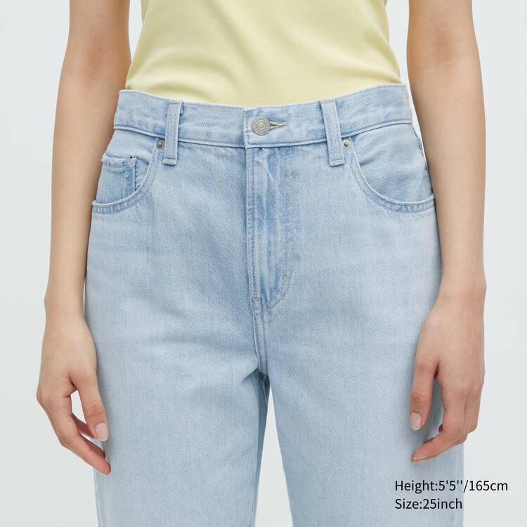 Uniqlo Tapered Boyfriend Džínsy Damske Modre | RMSYPD-214