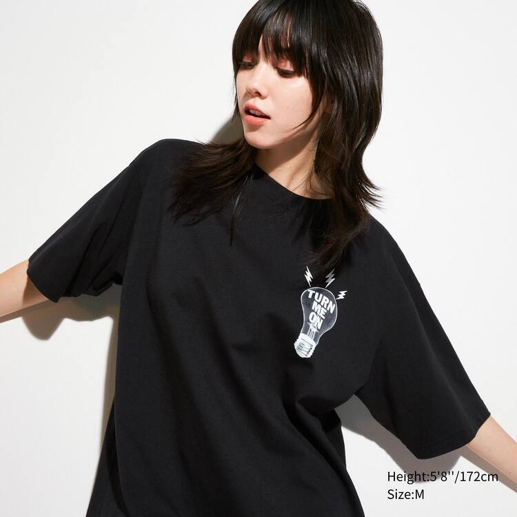 Uniqlo The Message Ut Grafika (Cali Dewitt) Mikiny Panske Čierne | FMZSQY-678