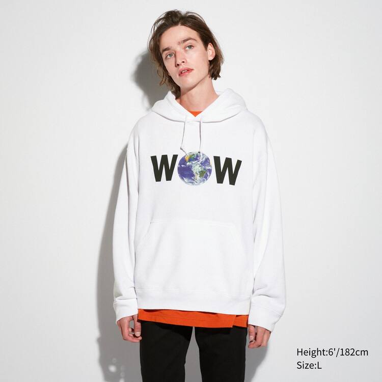 Uniqlo The Message Ut Grafika (Cali Dewitt) Mikiny S Kapucňou Panske Biele | SIQKJO-571