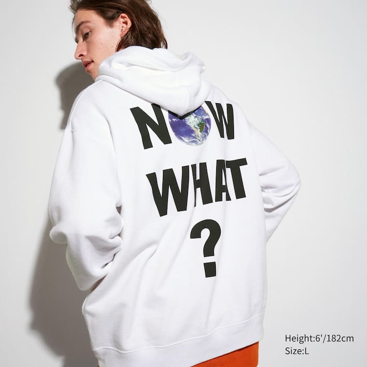 Uniqlo The Message Ut Grafika (Cali Dewitt) Mikiny S Kapucňou Panske Biele | SIQKJO-571