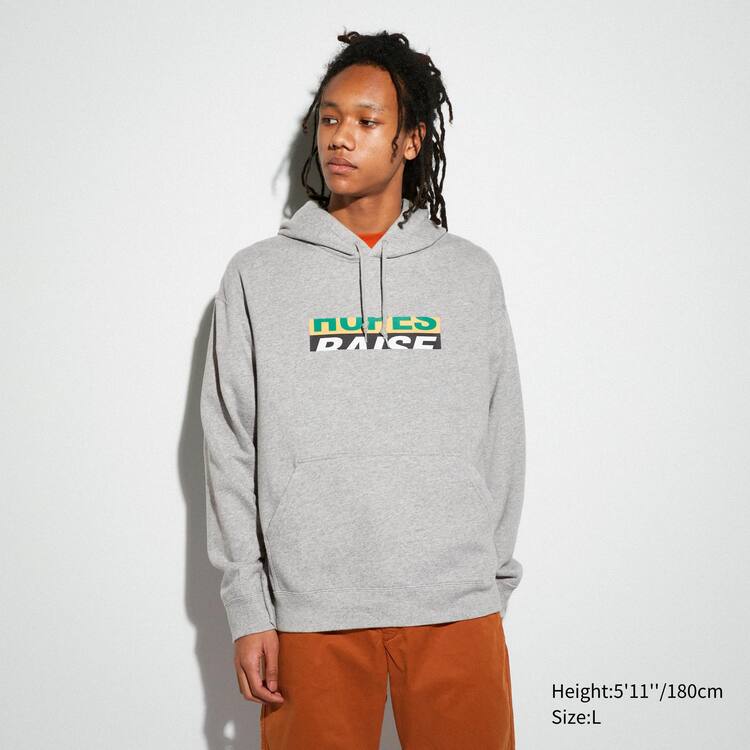 Uniqlo The Message Ut Grafika (Lakwena) Mikiny S Kapucňou Panske Siva | UGXSVH-591