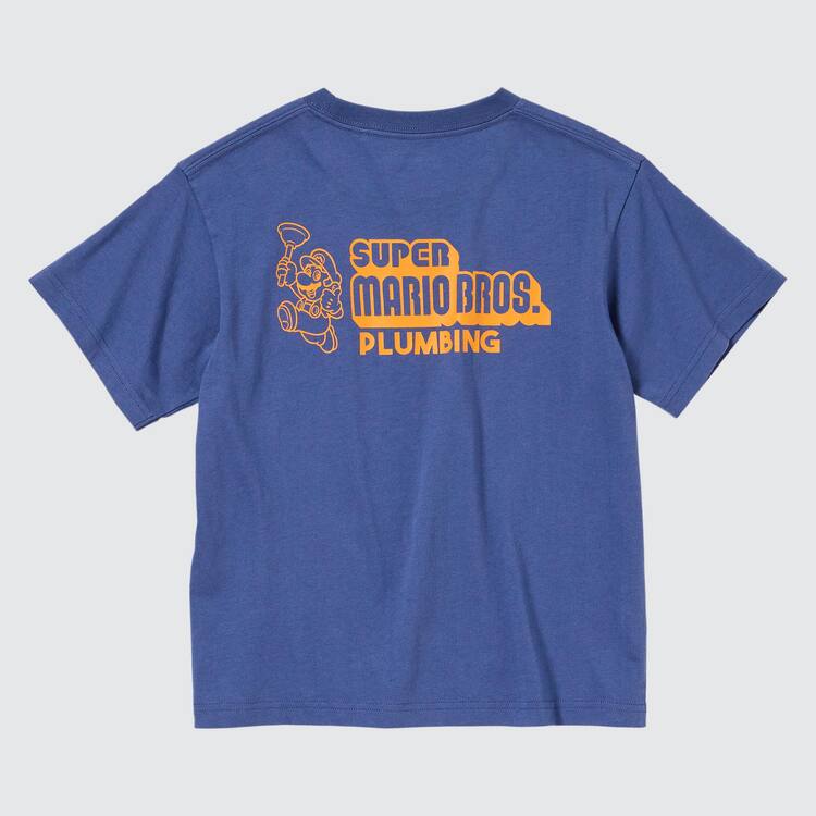 Uniqlo The Super Mario Bros Movie Ut Grafika Tricko Detske Modre | FRMTPO-519