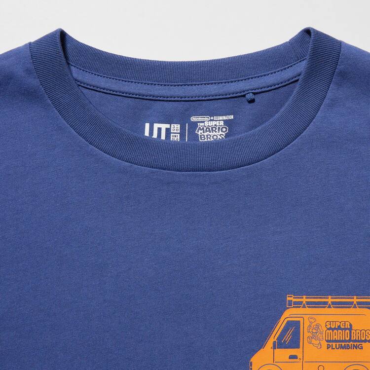 Uniqlo The Super Mario Bros Movie Ut Grafika Tricko Detske Modre | FRMTPO-519