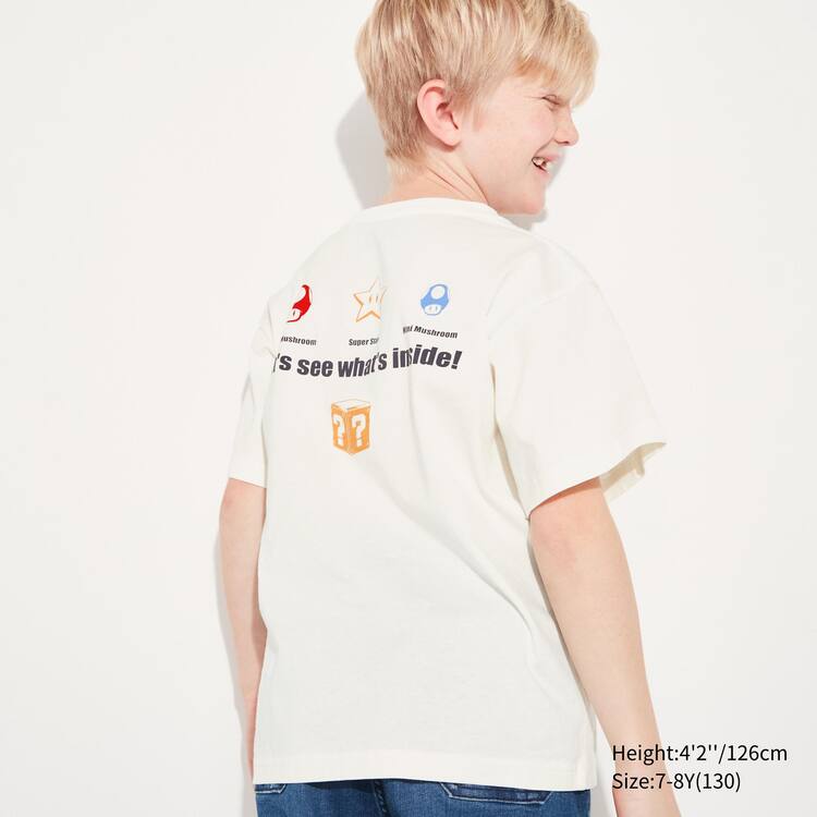 Uniqlo The Super Mario Bros Movie Ut Grafika Tricko Detske Biele | FXLEYC-916