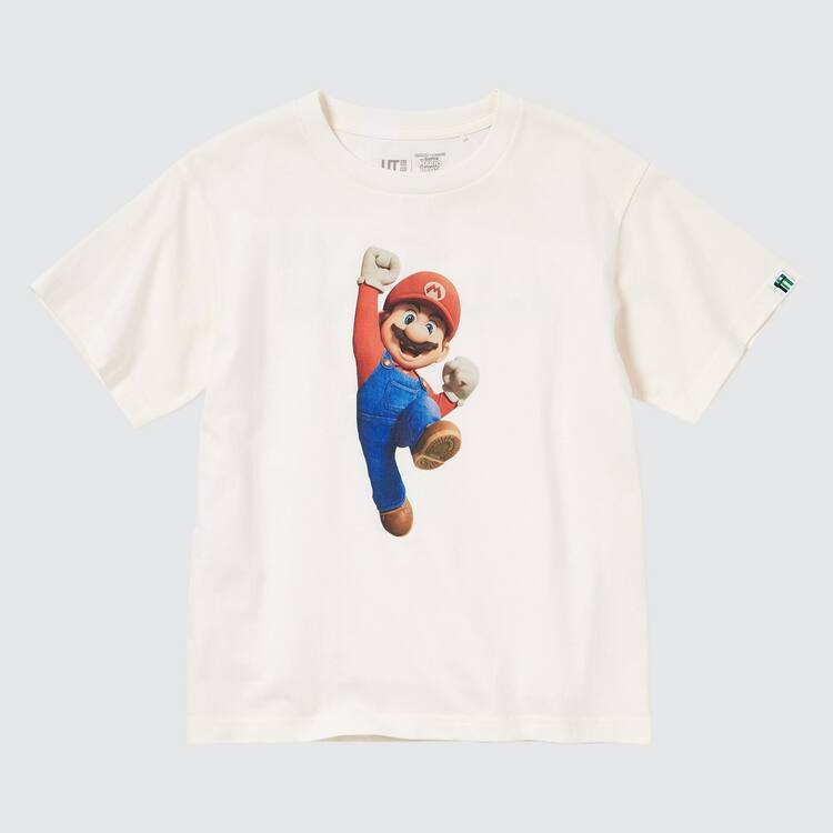 Uniqlo The Super Mario Bros Movie Ut Grafika Tricko Detske Biele | FXLEYC-916