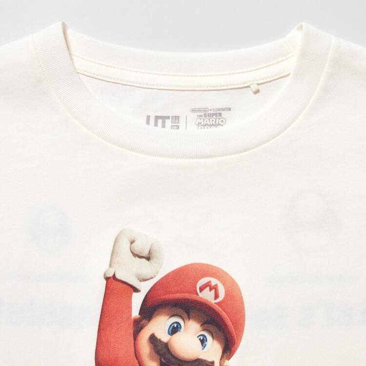 Uniqlo The Super Mario Bros Movie Ut Grafika Tricko Detske Biele | FXLEYC-916