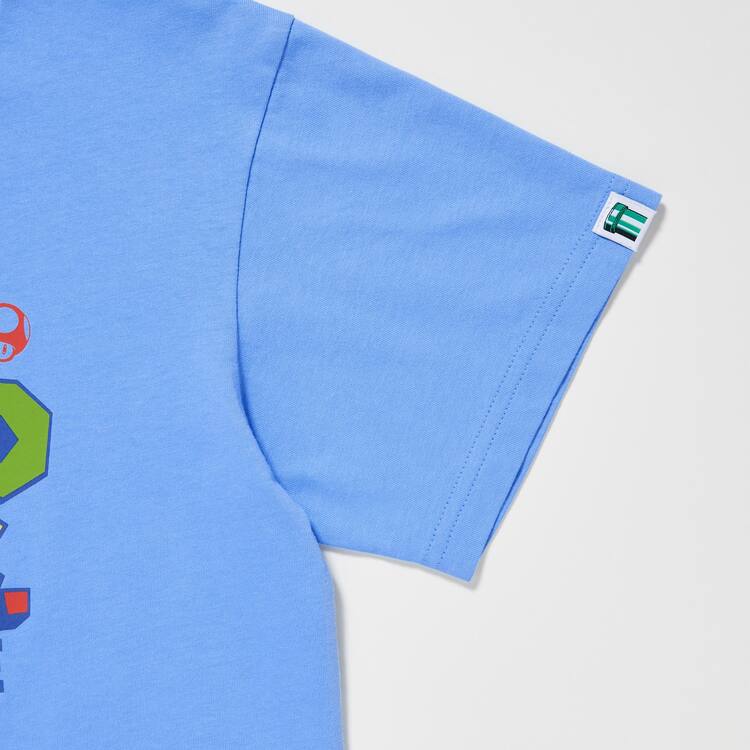 Uniqlo The Super Mario Bros Movie Ut Grafika Tricko Detske Modre | GDWSKC-860