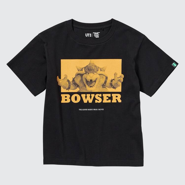 Uniqlo The Super Mario Bros Movie Ut Grafika Tricko Detske Čierne | ITCKWU-946