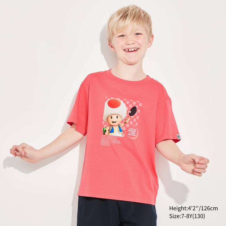 Uniqlo The Super Mario Bros Movie Ut Grafika Tricko Detske Červené | LHIOGA-650