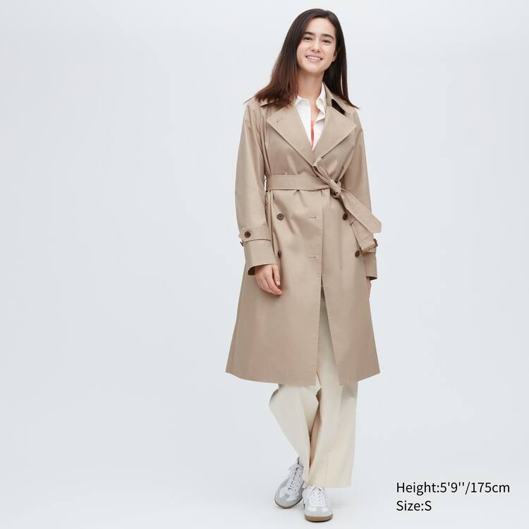 Uniqlo Trench Kabáty Damske Béžové | AQLBKC-539