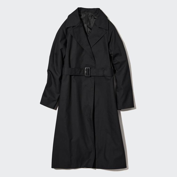 Uniqlo Trench Kabáty Damske Čierne | NIAEQK-940