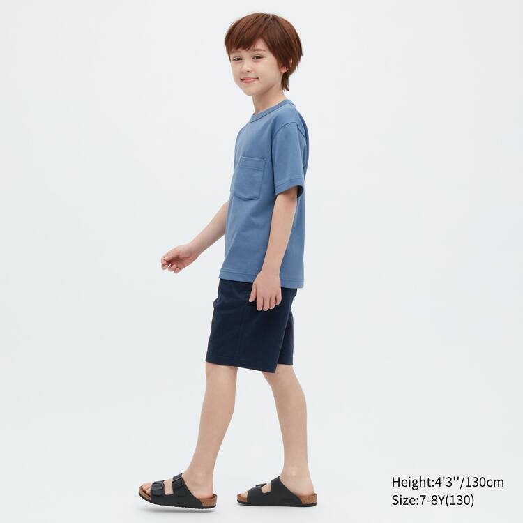 Uniqlo U Airism Bavlnene Crew Neck Kratke Sleeved Tricko Detske Modre | XTWRHL-418