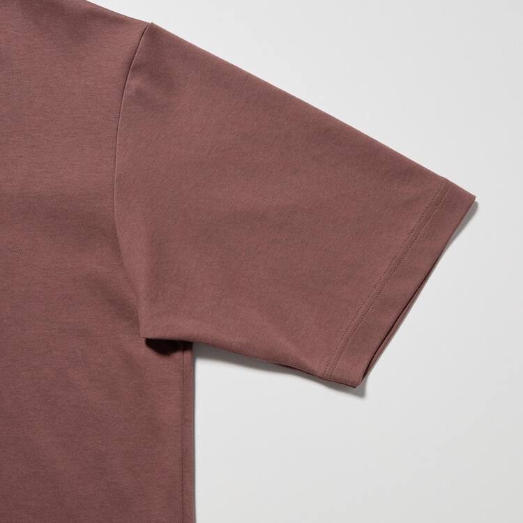 Uniqlo U Airism Bavlnene Crew Neck Oversized Tricko Panske Bordove | OHQMBN-498