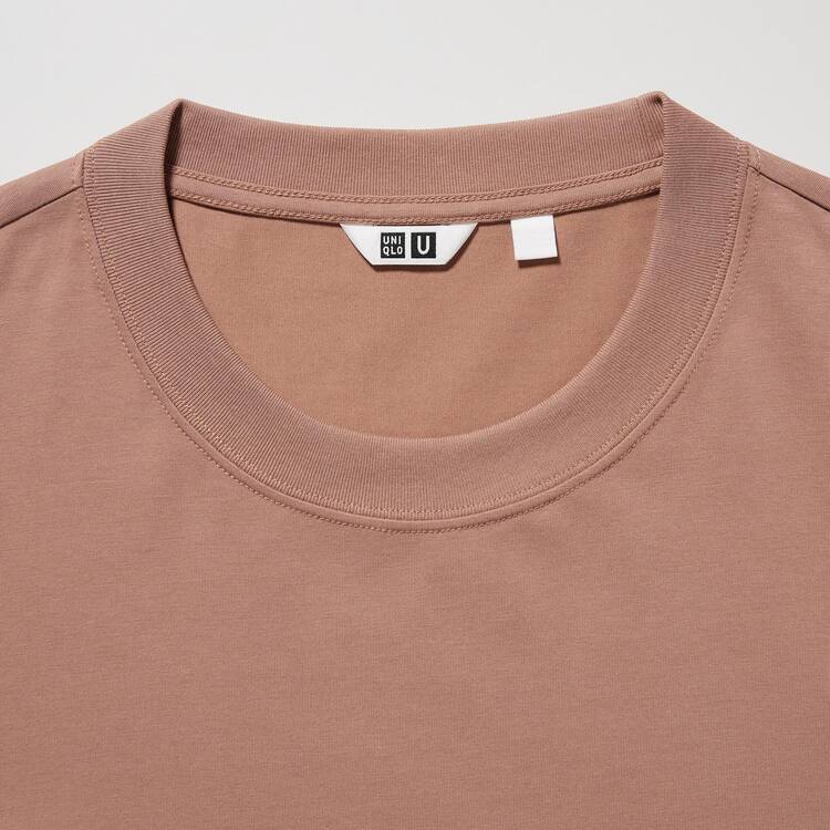 Uniqlo U Airism Bavlnene Kratke Sleeved Longline Flared Saty Damske Ruzove | ELVPWT-268