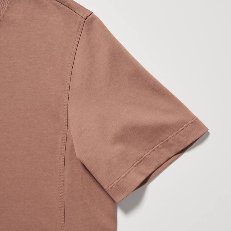 Uniqlo U Airism Bavlnene Kratke Sleeved Longline Flared Saty Damske Ruzove | ELVPWT-268