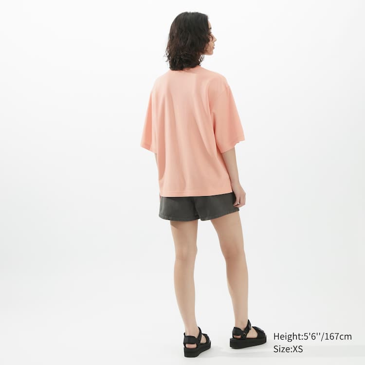 Uniqlo U Airism Bavlnene Oversized Tricko Damske Ruzove | JZNLTR-751