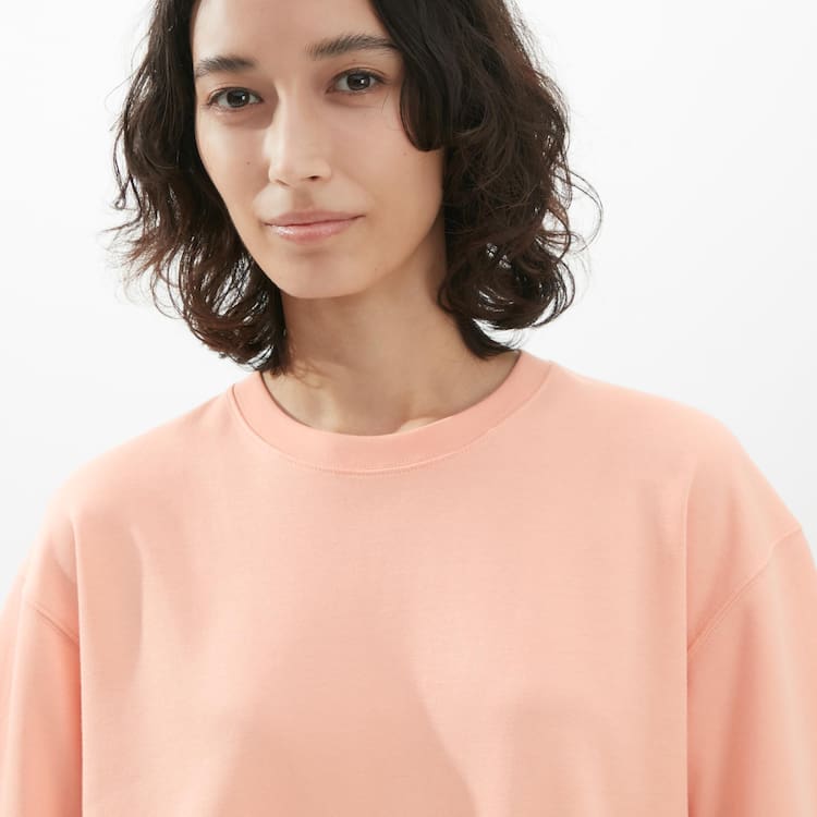 Uniqlo U Airism Bavlnene Oversized Tricko Damske Ruzove | JZNLTR-751