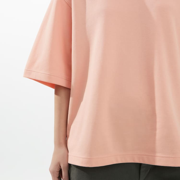 Uniqlo U Airism Bavlnene Oversized Tricko Damske Ruzove | JZNLTR-751