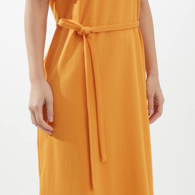 Uniqlo U Airism Cottoned Kratke Sleeved Saty Damske Oranžové | NIRSGA-280